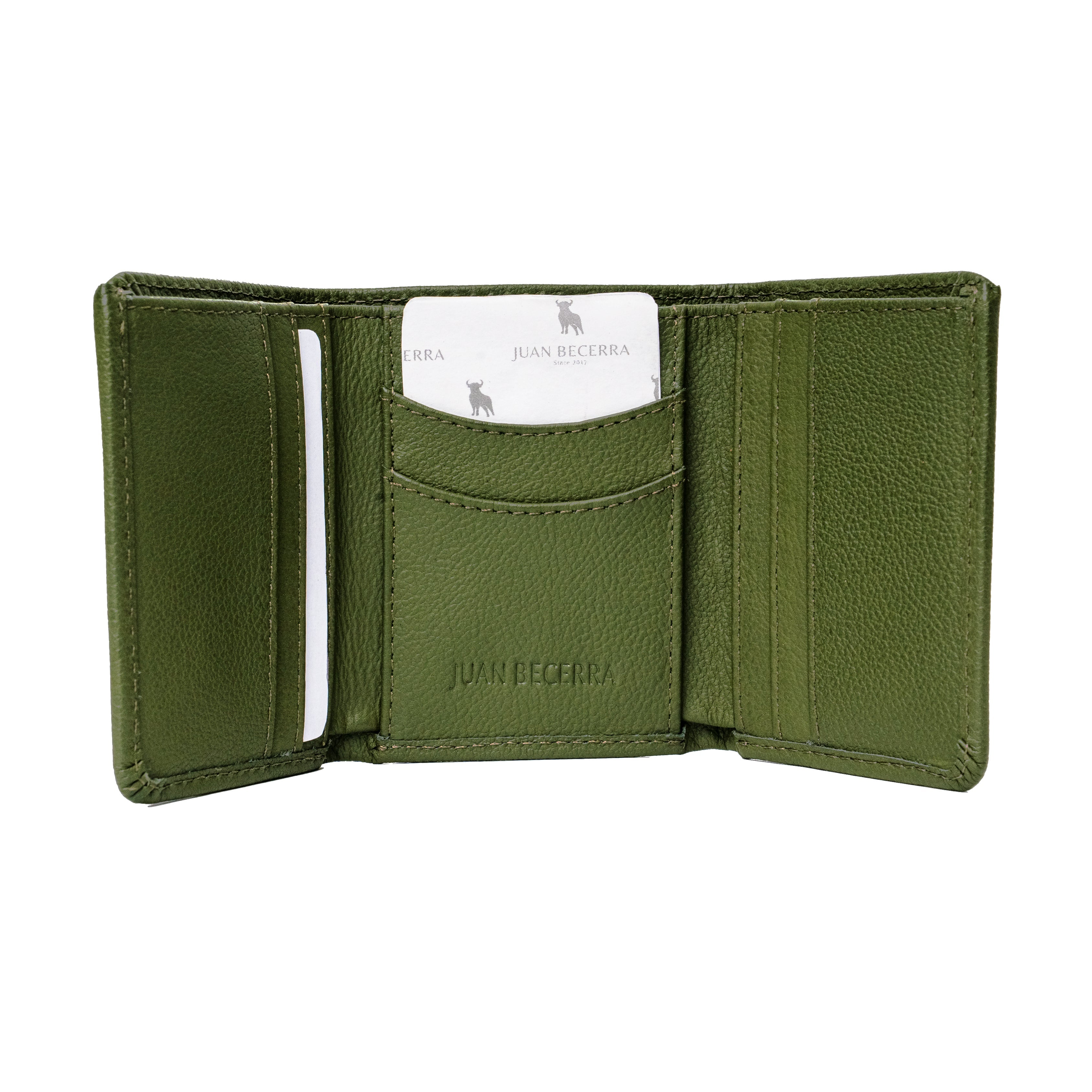 Billetera vertical verde